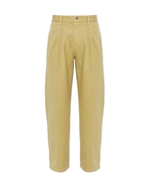 Isabel Marant Yellow Casual Trousers With Belt Loops for men