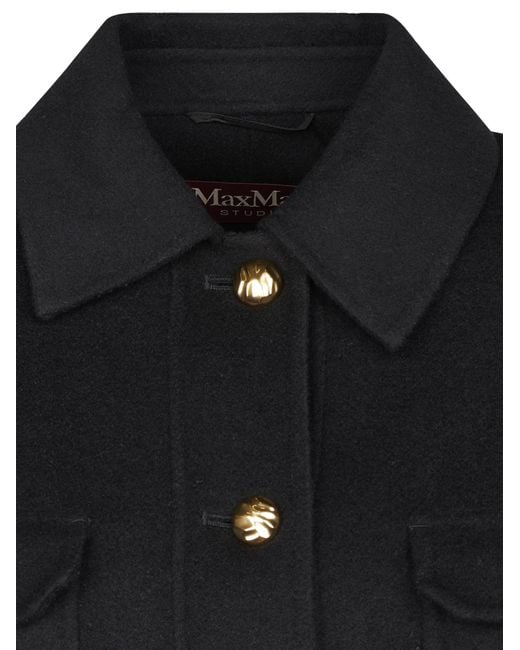 Max Mara Black Studio Regular Fit Varsity Jacket