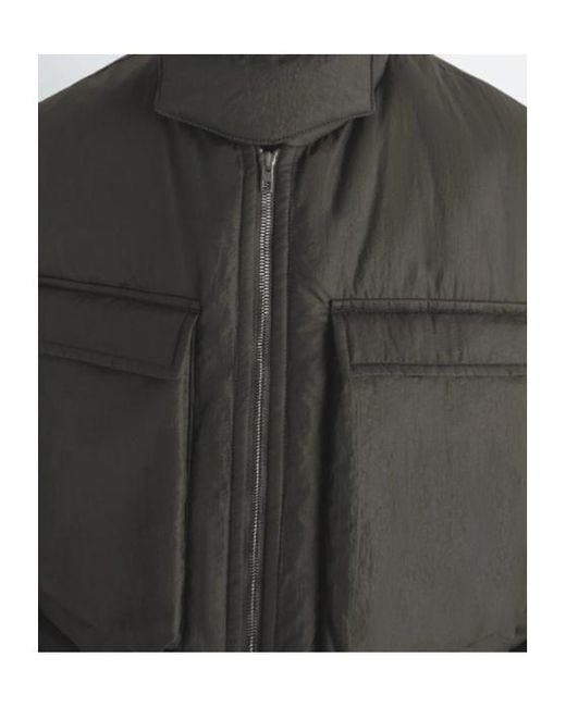 Lemaire Black Wadded Zip-Fastening Multiple-Pocket Gilet