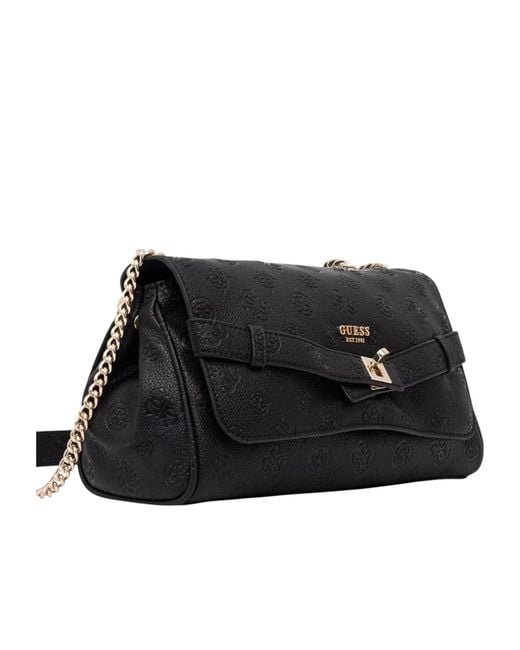 Guess Black Flap Shoulder Bag