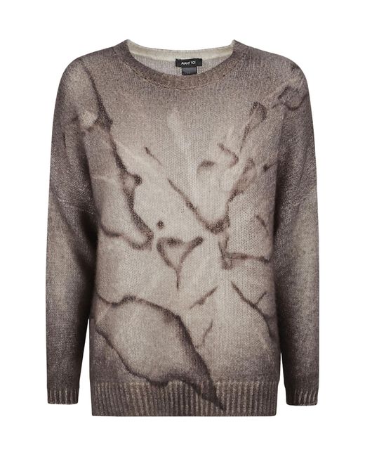Avant Toi Gray Gradient Knit Sweater