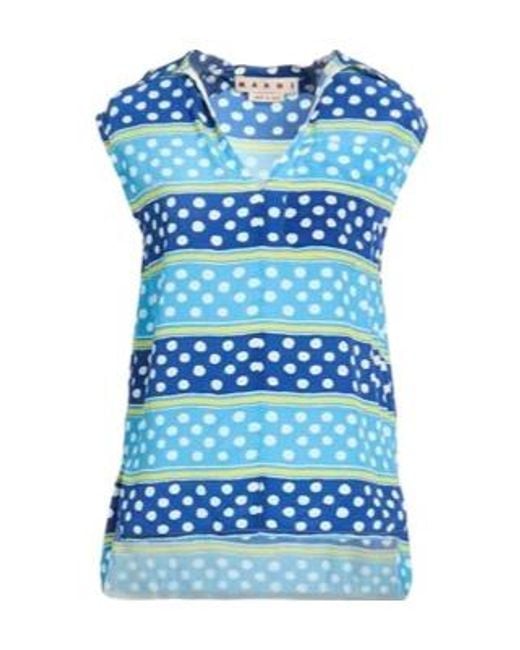 Marni Blue Polka-Dot Tops