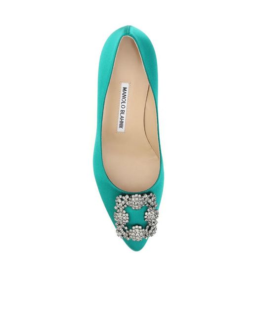 Manolo Blahnik Green Cusp High-Heeled Shoes
