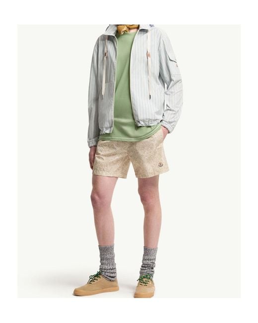 Moncler Gray Havas Striped Poplin Shirt Jacket for men