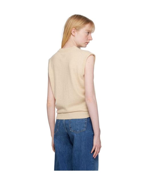 Anine Bing Natural Ronan Knit Vest
