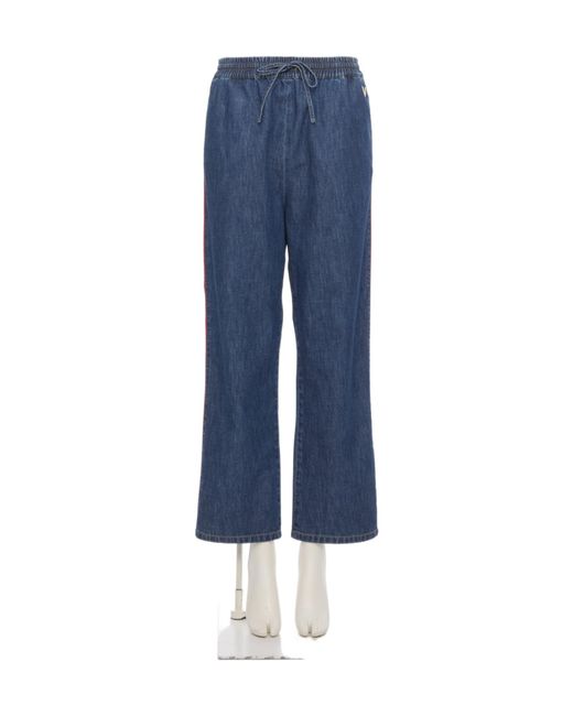 Valentino Blue Elastic Waist Casual Pants