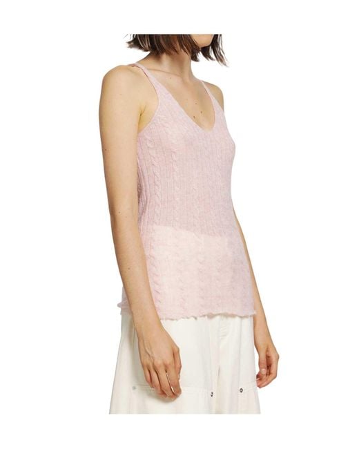 Haikure White Sleeveless Semi-Transparent Tank Top