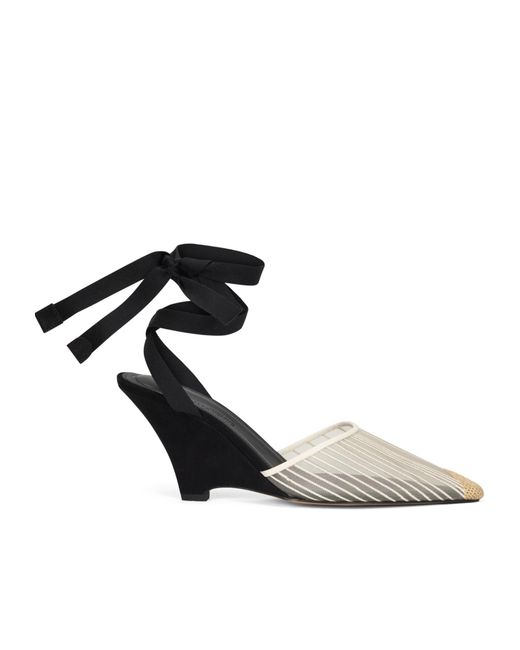 Jacquemus Black Ankle Strapped High Heel Pumps