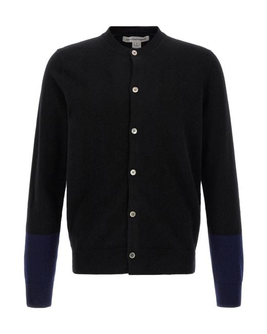 Comme des Garçons Black Long-Sleeve Knit Cardigan for men