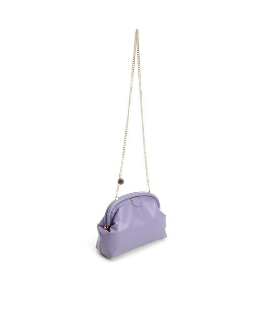 Stella McCartney Purple Falabella Padded Soft Clutch Bag