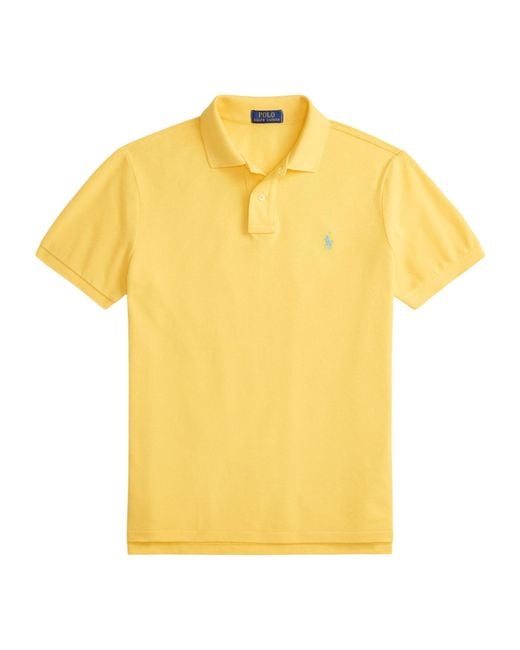 Ralph Lauren Yellow Short-Sleeved Polo Shirt for men