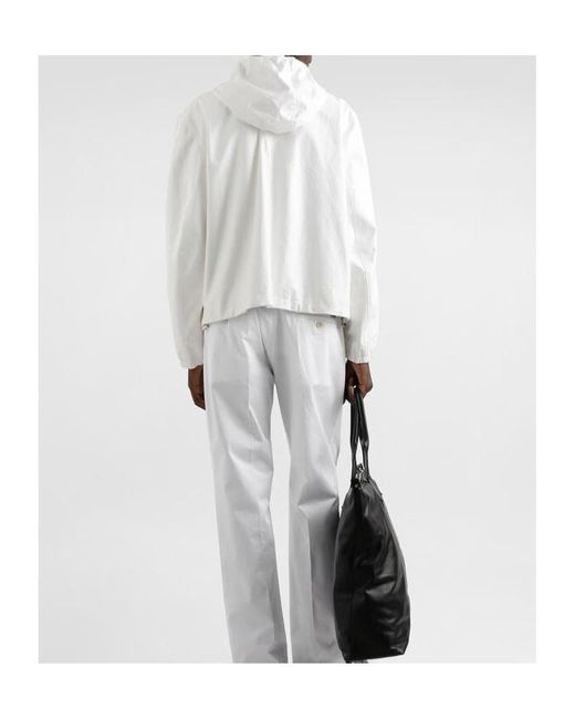 Dolce & Gabbana White Reversible Hooded Jacket for men