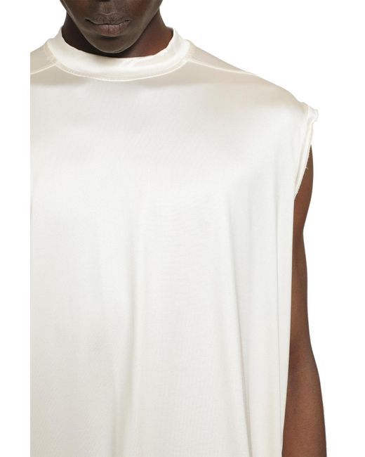 Rick Owens White Crew-Neck T-Shirt for men