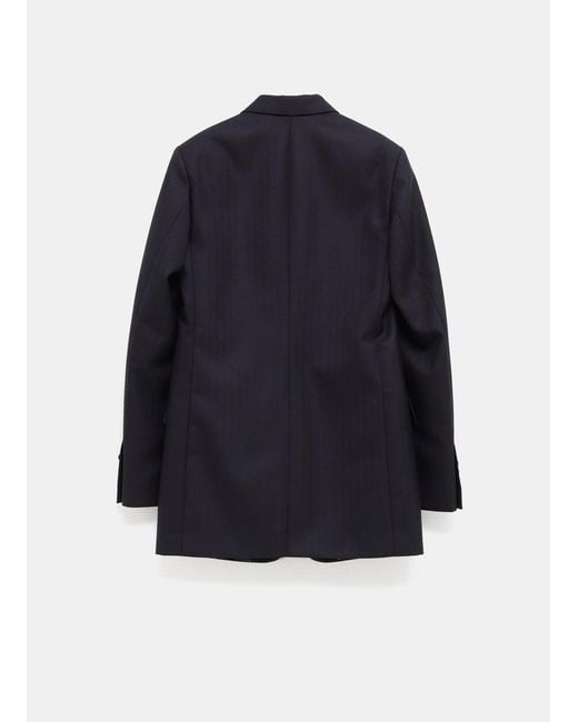 Dries Van Noten Blue Long-Sleeved Suit Jacket
