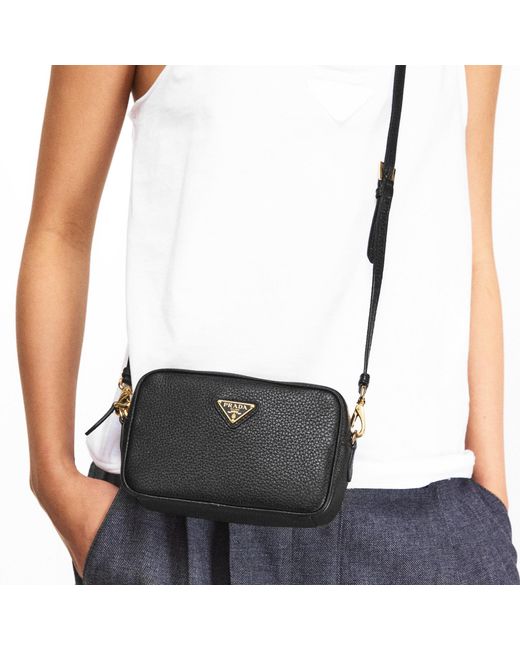Prada Black Solid Color Crossbody Bag