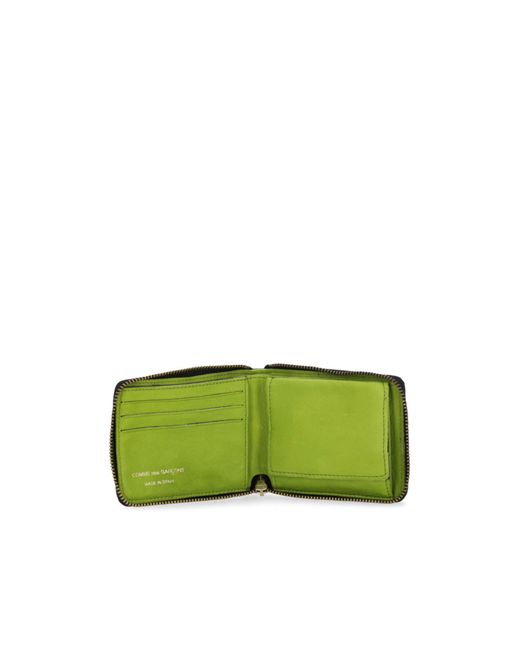 Comme des Garçons Green Zipper Wallet for men