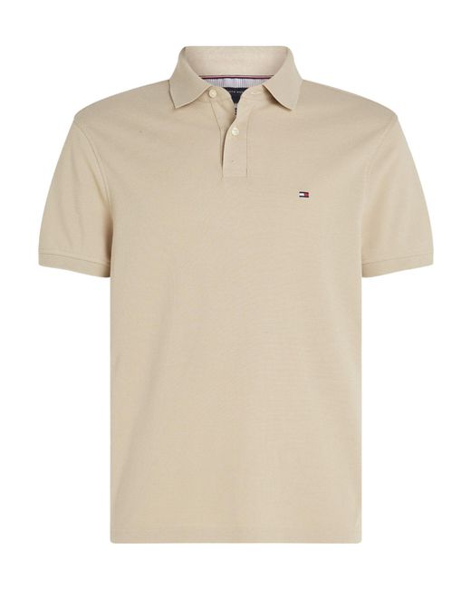 Tommy Hilfiger Natural Logo Short Sleeve Polo Shirt for men