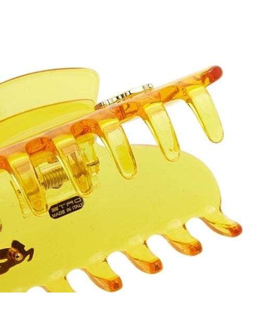 Etro Yellow Logo Hairpin