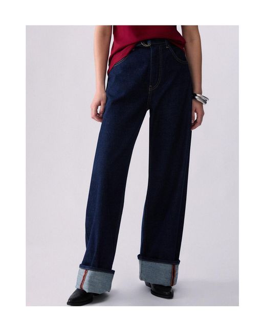Liu Jo Blue Flared Jeans With Turn-Ups
