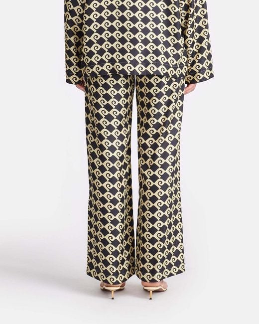 Nanushka White Geometric Trousers