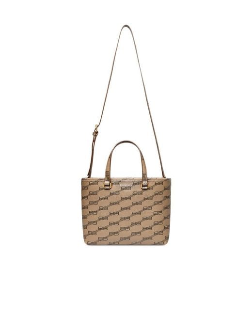 Balenciaga Brown Bb Monogram Tote Bag