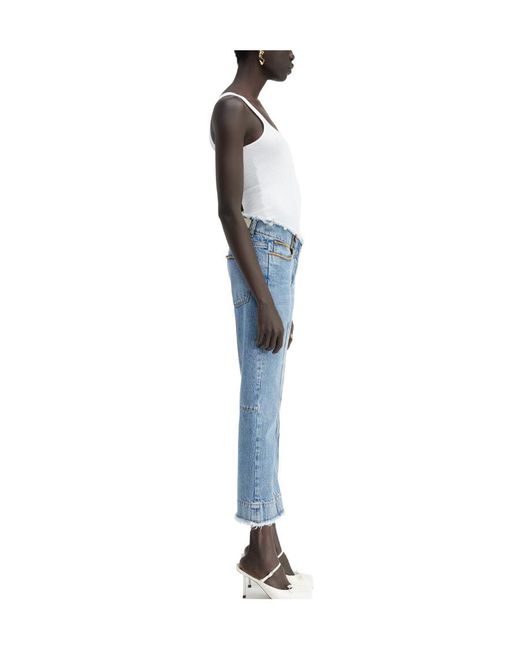 Jacquemus Blue Le De Nimes Linon Cropped Jeans