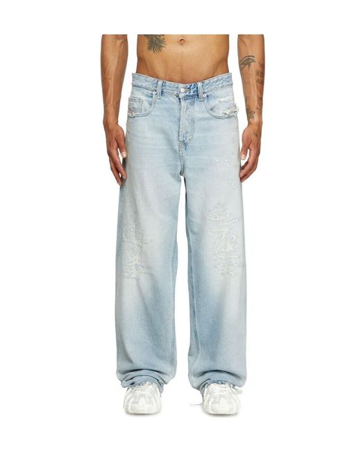 DIESEL Blue 2001 D-Macro Distressed Jeans for men