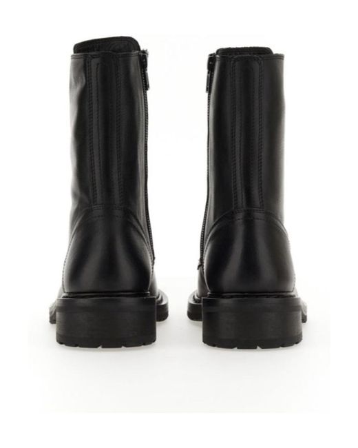 Ann Demeulemeester Black Lace-Up Boots