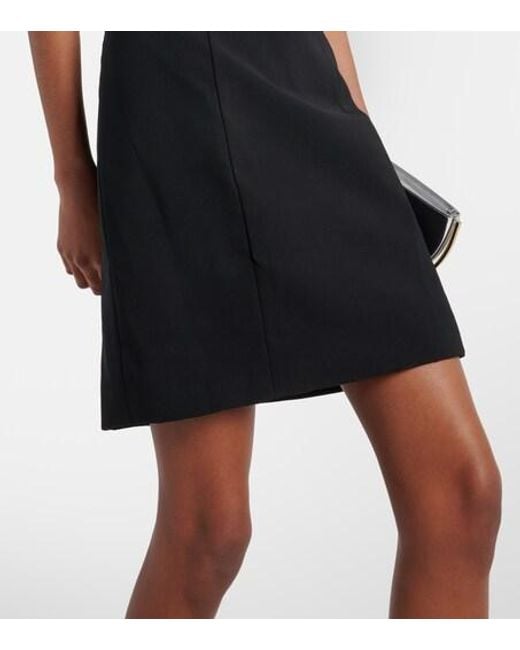 Carolina Herrera Black Ruffled Mini Dress