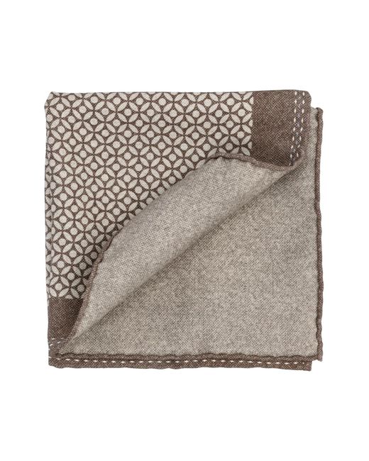 Brunello Cucinelli Gray All-Over Patterned Scarf for men