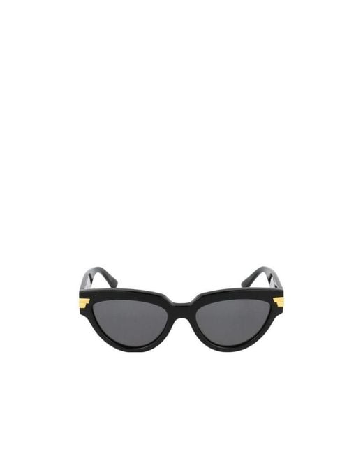 Bottega Veneta White Eyewear Cat Eye Sunglasses