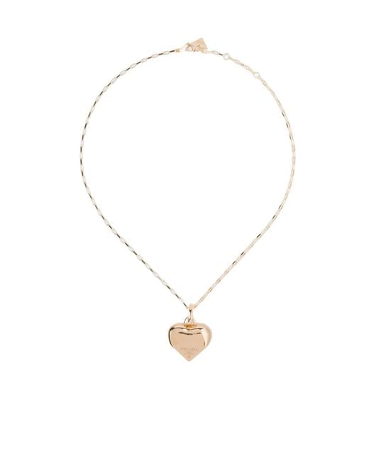 Prada White Eternal Small Pendant Necklace for men