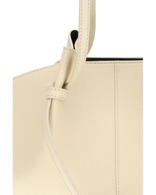 Yuzefi White Large Mochi Leather Shoulder Bag