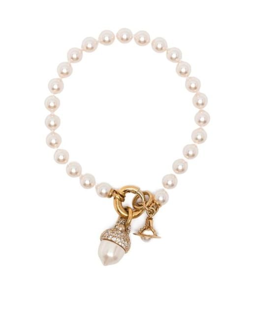 Vivienne Westwood Metallic Pearl Bracelet