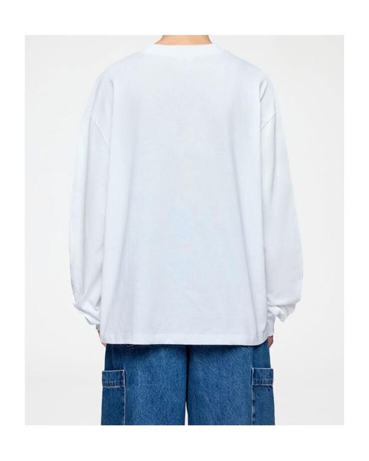 Ganni White Raspberries Long-Sleeved T-Shirt