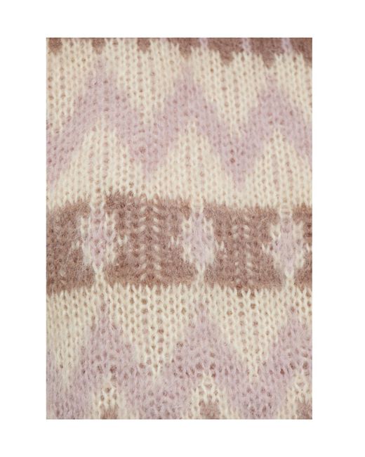 Woolrich Pink Pattern Intarsia-Knit Crewneck Jumper