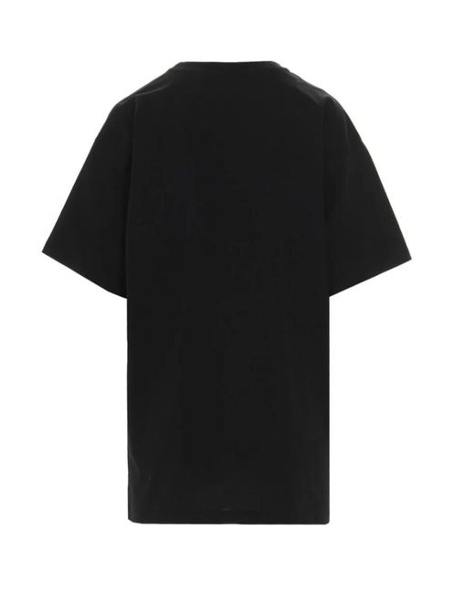 Moschino Black Round-Necked Logo T-Shirt
