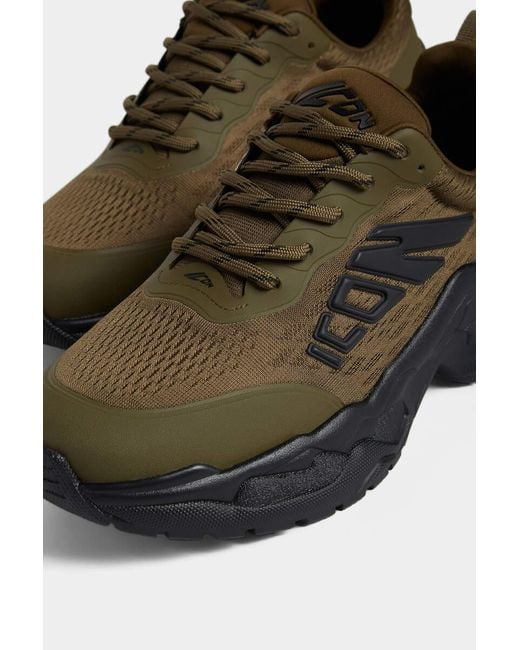 DSquared² Brown Mesh Sneakers for men