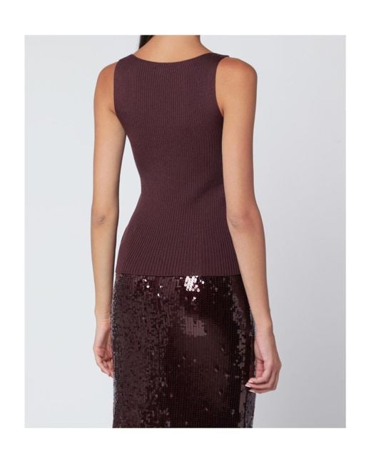 Roberto Collina Black Ribbed Knit Top