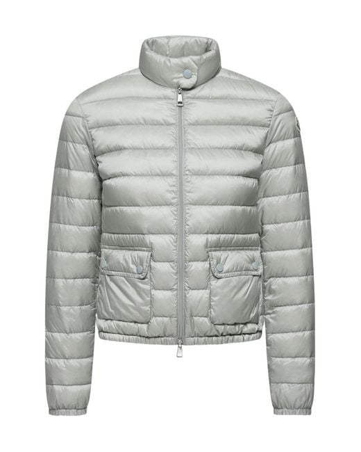 Moncler Gray Lans Zip-Up Short Padded Jacket