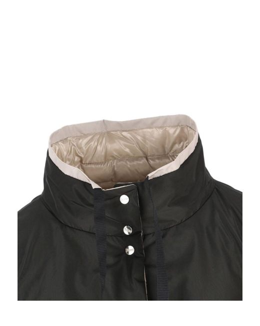 Herno Black Long-Sleeved Reversible Coat