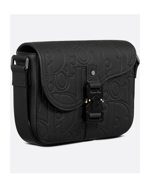 Dior Black Small Saddle Messenger Bag With Flap for men