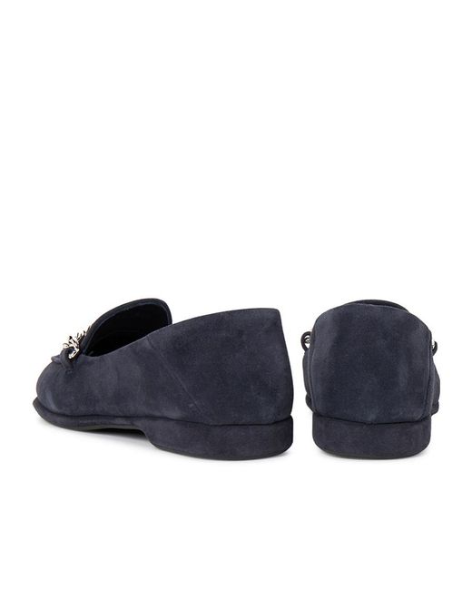 Miu Miu Blue Round Head Loafer Shoes