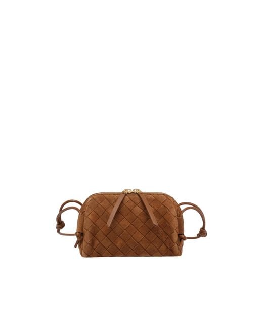 Bottega Veneta Brown Concert Intrecciato Shoulder Bag