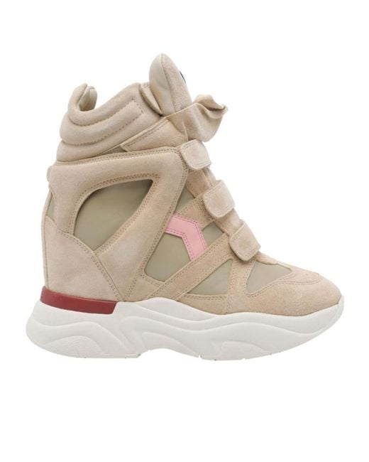 Isabel Marant Natural Balskee High-top Wedge Sneakers