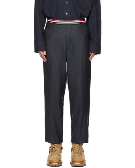 Thom Browne Blue Rwb Stright-Leg Pants for men