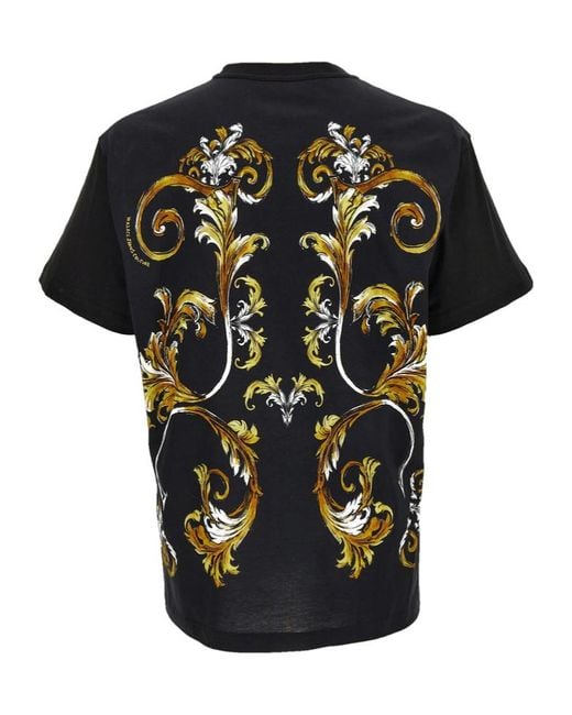 Versace Jeans Black Couture Baroque Pocket T-Shirt for men