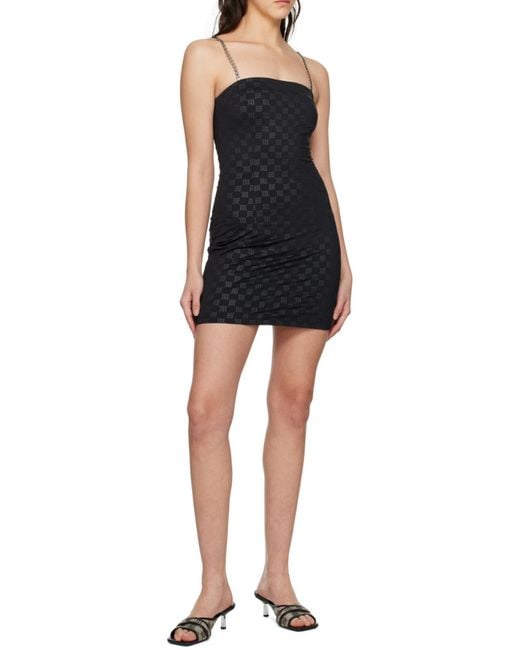 M I S B H V Black Monogram-Print Minidress