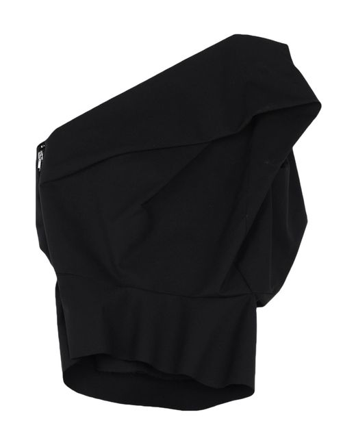 Rick Owens Black One-Shoulder Top