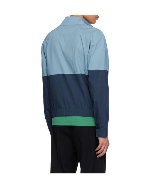 Craig Green Blue X Fred Perry Collaboration Raglan Sleeve Casual Jacket for men